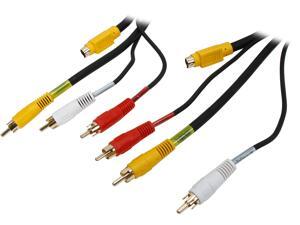 C2G Model 29156 50 ft. Value Series 4-in-1 RCA + S-Video Cable M-M C2G Model 29156 50 ft. Value Series 4-in-1 RCA + S-Video Cable M-M