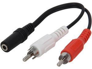 Cables To Go 40424 6" Value Series One 3.5mm Stereo Female To Two RCA Stereo Male Y-Cable Female to Male Cables To Go 40424 6" Value Series One 3.5mm Stereo Female To Two RCA Stereo Male Y-Cable Female to Male
