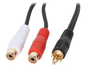 C2G 03177 6" Value Series One RCA Mono Male to Two RCA Stereo Female Y-Cable M-F C2G 03177 6" Value Series One RCA Mono Male to Two RCA Stereo Female Y-Cable M-F