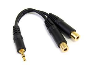 StarTech MUY1MFF 6" Stereo Splitter Cable - 3.5mm Male to 2 x 3.5mm Female StarTech MUY1MFF 6" Stereo Splitter Cable - 3.5mm Male to 2 x 3.5mm Female