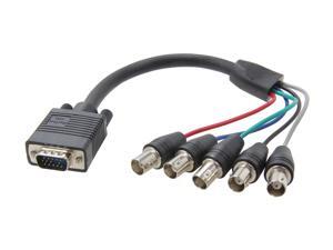 StarTech VGABNCMF1 Coax HD15 VGA to 5 BNC RGBHV Monitor Cable StarTech VGABNCMF1 Coax HD15 VGA to 5 BNC RGBHV Monitor Cable