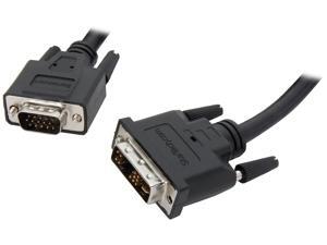 StarTech DVIVGAMM15 15 ft. Connector A: 1 - 17 pin DVI-A, Male Connector B: 1 - High Density DB15, Male M-M DVI to VGA Display Monitor Cable StarTech DVIVGAMM15 15 ft. Connector A: 1 - 17 pin DVI-A, Male Connector B: 1 - High Density DB15, Male M-M DVI to VGA Display Monitor Cable