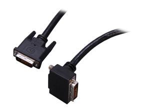 StarTech DVIDDMMBA6 Black 6 ft. M-M 90° Down Angled Dual Link DVI-D Monitor Cable StarTech DVIDDMMBA6 Black 6 ft. M-M 90° Down Angled Dual Link DVI-D Monitor Cable
