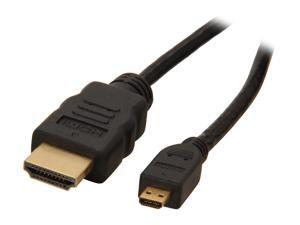 StarTech HDMIADMM6 6 ft. Black Connector A: 1 - HDMI® (19 pin) Male Connector B: 1 - Micro HDMI® (19 pin) Male High Speed HDMI® Cable with Ethernet M-M StarTech HDMIADMM6 6 ft. Black Connector A: 1 - HDMI® (19 pin) Male Connector B: 1 - Micro HDMI® (19 pin) Male High Speed HDMI® Cable with Ethernet M-M