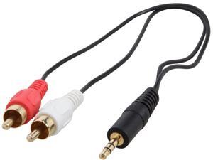 StarTech MU1MMRCA 1 ft. Stereo Audio Cable - 3.5mm Male to 2x RCA Male M-M StarTech MU1MMRCA 1 ft. Stereo Audio Cable - 3.5mm Male to 2x RCA Male M-M