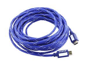 Insten 675736 25 ft. Mesh Blue Premium High Speed HDMI Cable Insten 675736 25 ft. Mesh Blue Premium High Speed HDMI Cable