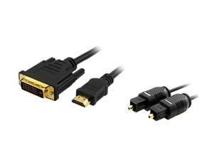 Insten 675370 6 ft. Black HDMI Male to DVI Male High Definition Cable Pack for Blu-ray/HD-DVD/DVD/PS3 (PC Monitor & HDTV) Insten 675370 6 ft. Black HDMI Male to DVI Male High Definition Cable Pack for Blu-ray/HD-DVD/DVD/PS3 (PC Monitor & HDTV)