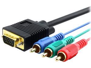 Insten 252621 3 ft. 2 x Premium VGA to 3 RCA Component Cable 15 pin M/M M-M Insten 252621 3 ft. 2 x Premium VGA to 3 RCA Component Cable 15 pin M/M M-M