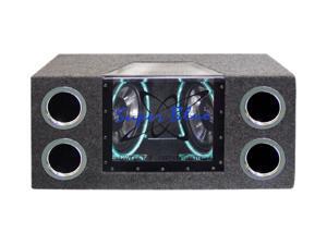 Pyramid Dual 10" 1000W Bandpass Subwoofer w/Neon Accent Lighting Pyramid Dual 10" 1000W Bandpass Subwoofer w/Neon Accent Lighting