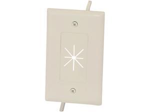 DataComm 45-0014-LA Cable Plate with Flexible Opening - Lite Almond - 1-Gang DataComm 45-0014-LA Cable Plate with Flexible Opening - Lite Almond - 1-Gang