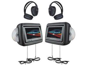 Power Acoustik 1-Pair Universal Headrest 8.8" Touch Screen w/ DVD Player (Black) Power Acoustik 1-Pair Universal Headrest 8.8" Touch Screen w/ DVD Player (Black)