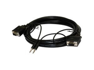 STEREN 253-206BK 6 ft. 15-pin HD-15 VGA Mini-phone Stereo Audio Cable STEREN 253-206BK 6 ft. 15-pin HD-15 VGA Mini-phone Stereo Audio Cable