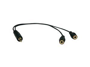 Tripp Lite P313-001 12" Mini Stereo 3.5mm Dubbing Cable Y Adapter M-F Tripp Lite P313-001 12" Mini Stereo 3.5mm Dubbing Cable Y Adapter M-F