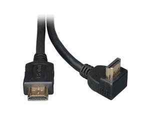 Tripp Lite P568-006-RA 6 ft. Black HDMI Gold Straight to Right-Angle Digital Video Cable M-M Tripp Lite P568-006-RA 6 ft. Black HDMI Gold Straight to Right-Angle Digital Video Cable M-M