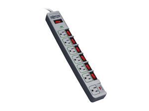 Tripp Lite 7-Outlet Surge Protector Power Strip, 6 Feet Cord, 1080 Joules, Individually-Controlled Outlets (TLP76MSG) Tripp Lite 7-Outlet Surge Protector Power Strip, 6 Feet Cord, 1080 Joules, Individually-Controlled Outlets (TLP76MSG)