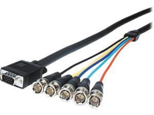 Comprehensive VGA15P-5BP-6HR 6 ft. VGA HD15 to 5 BNC Cable Comprehensive VGA15P-5BP-6HR 6 ft. VGA HD15 to 5 BNC Cable