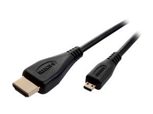 Comprehensive HD-AD6EST 6 ft. Black Connector Type 1: HDMI Male Connector Type 2: HDMI Micro D Male HDMI® Type A to Micro D Cable M-M Comprehensive HD-AD6EST 6 ft. Black Connector Type 1: HDMI Male Connector Type 2: HDMI Micro D Male HDMI® Type A to Micro D Cable M-M