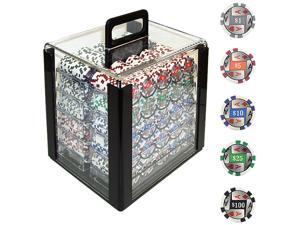 Generic 1000 4 Aces w/Denominations Poker Chips in Acrylic Carrier Generic 1000 4 Aces w/Denominations Poker Chips in Acrylic Carrier