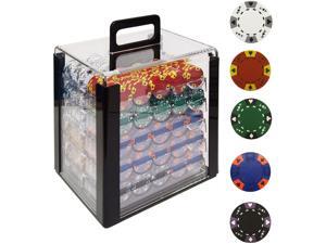Generic 1000 14g Tri Color Ace/King Clay Poker Chips w/Acrylic Case Generic 1000 14g Tri Color Ace/King Clay Poker Chips w/Acrylic Case