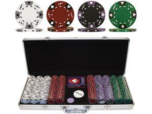 Generic 500 14g 3 COLOR A/K SUITED CLAY POKER CHIP SET W/ALUM CASE Generic 500 14g 3 COLOR A/K SUITED CLAY POKER CHIP SET W/ALUM CASE