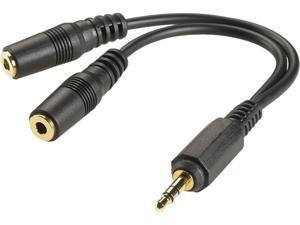 Kanex KAUXFFMC 4.30" 3.5mm AUX Splitter Cable Male to Female Kanex KAUXFFMC 4.30" 3.5mm AUX Splitter Cable Male to Female