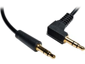 Tripp Lite P312-003-RA 3 ft. 3.5mm Mini Stereo Audio Cable with One Right Angle plug M-M Tripp Lite P312-003-RA 3 ft. 3.5mm Mini Stereo Audio Cable with One Right Angle plug M-M