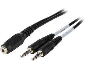 Tripp Lite P318-06N-FMM 6" Audio Headset Splitter Adapter 4 Position 2x 3 Position 3.5mm Female to Male Tripp Lite P318-06N-FMM 6" Audio Headset Splitter Adapter 4 Position 2x 3 Position 3.5mm Female to Male