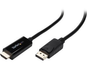 StarTech DP2HDMM1MB 3 Feet Black Connector A 1 - DisplayPort (20 pin) Male Input Connector B 1 - HDMI (19 pin) Male Output DisplayPort to HDMI converter cable – 4K M-M StarTech DP2HDMM1MB 3 Feet Black Connector A 1 - DisplayPort (20 pin) Male Input Connector B 1 - HDMI (19 pin) Male Output DisplayPort to HDMI converter cable – 4K M-M