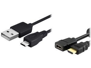 Insten 1668722 10 ft. Black 1X High Speed HDMI Cable Extension with 1X Micro USB 2-in-1 Cable 10FT Black M-F Insten 1668722 10 ft. Black 1X High Speed HDMI Cable Extension with 1X Micro USB 2-in-1 Cable 10FT Black M-F