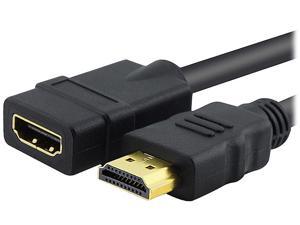 Insten 1668063 6 ft. Black 1X High Speed HDMI Cable Extension M-F Insten 1668063 6 ft. Black 1X High Speed HDMI Cable Extension M-F