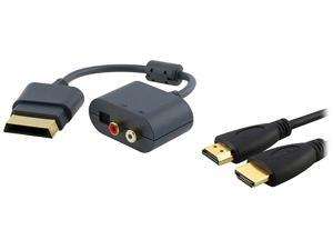 Insten 1926503 RCA Audio Cable Adaptor + Black High Speed HDMI Cable M/M For Microsoft Xbox 360 / Xbox 360 Slim Insten 1926503 RCA Audio Cable Adaptor + Black High Speed HDMI Cable M/M For Microsoft Xbox 360 / Xbox 360 Slim