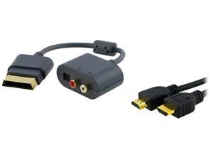 Insten 1926551 RCA Audio Cable Adapter + Black High Speed HDMI Cable M/M For Microsoft Xbox 360 / Xbox 360 Slim Insten 1926551 RCA Audio Cable Adapter + Black High Speed HDMI Cable M/M For Microsoft Xbox 360 / Xbox 360 Slim