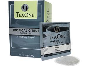 Distant Lands Coffee 20700 Tea Pods, Tropical Citrus Green, 14/Box Distant Lands Coffee 20700 Tea Pods, Tropical Citrus Green, 14/Box