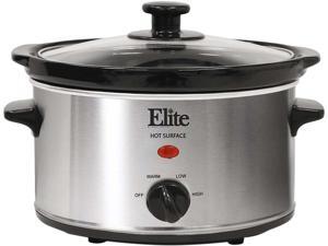 MAXI-MATIC MST-275XS Elite Gourmet 2 Qt. Slow Cooker, Stainless Steel MAXI-MATIC MST-275XS Elite Gourmet 2 Qt. Slow Cooker, Stainless Steel