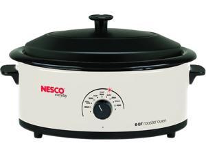 NESCO 4816-14 Ivory 6 Qt. 6-Quart Roaster Oven, Ivory, Metal Lid NESCO 4816-14 Ivory 6 Qt. 6-Quart Roaster Oven, Ivory, Metal Lid