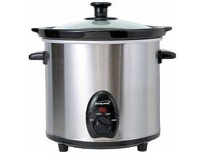 Brentwood SC130S 3 Qt. 3 Quart Slow Cooker Stainless Steel Brentwood SC130S 3 Qt. 3 Quart Slow Cooker Stainless Steel