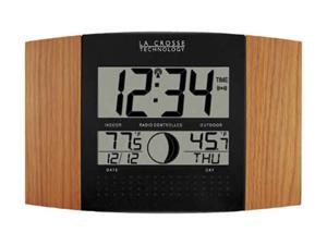 La Crosse Atomic Wall Clock With Indoor And Outdoor Temperature And Moon Phase La Crosse Atomic Wall Clock With Indoor And Outdoor Temperature And Moon Phase