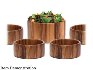 Lipper 1145/7 Acacia Salad Bowl Set 7 Piece Includes 1 Large Lipper 1145/7 Acacia Salad Bowl Set 7 Piece Includes 1 Large