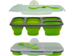 Smart Planet PP1LPB 4 Compartment Collapsible Meal Kit Smart Planet PP1LPB 4 Compartment Collapsible Meal Kit