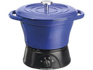Hamilton Beach 33415 Blue 1.5 Qt. Cast Iron Party Crock, Blue Hamilton Beach 33415 Blue 1.5 Qt. Cast Iron Party Crock, Blue