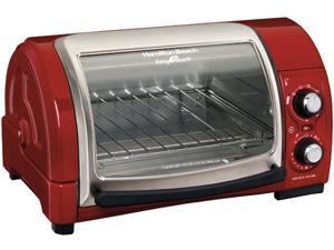 Hamilton Beach 31337 Red Easy Reach 4 Slice Toaster Oven Broiler Hamilton Beach 31337 Red Easy Reach 4 Slice Toaster Oven Broiler