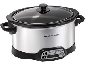 Hamilton Beach 33660 6 Qt. Programmable Slow Cooker, Silver, 6 quart Hamilton Beach 33660 6 Qt. Programmable Slow Cooker, Silver, 6 quart