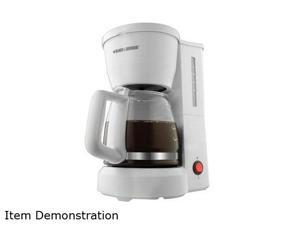 Black & Decker DCM600W White 5-Cup Drip Coffee Maker with Glass Carafe Black & Decker DCM600W White 5-Cup Drip Coffee Maker with Glass Carafe