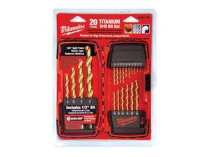 Milwaukee 48891105 20pc Titanium Drill Bit Set Milwaukee 48891105 20pc Titanium Drill Bit Set