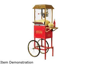 NOSTALGIA ELECTRICS CCP1000RED Old Fashioned Movie Time Popcorn Cart NOSTALGIA ELECTRICS CCP1000RED Old Fashioned Movie Time Popcorn Cart