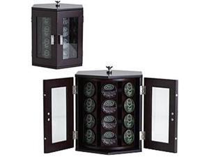 Lifetime Brands 5114376 Black W. Dk Walnut Coffee Pod Cabine Lifetime Brands 5114376 Black W. Dk Walnut Coffee Pod Cabine