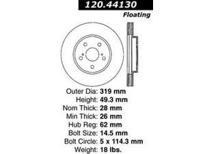 Centric-Power Slot 126.44130SL Brake Rotor Centric-Power Slot 126.44130SL Brake Rotor