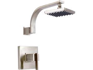 Danze D510544BNT Sirius 1-Handle Pressure Balance Shower Faucet Trim Kit in Brushed Nickel - Valve Not Included Danze D510544BNT Sirius 1-Handle Pressure Balance Shower Faucet Trim Kit in Brushed Nickel - Valve Not Included