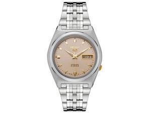 Men's Seiko 5 Automatic Champagne Grid Dial Stainless Steel Men's Seiko 5 Automatic Champagne Grid Dial Stainless Steel