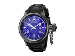 Invicta Men's Russian Diver Blue Dial Black Rubber Invicta Men's Russian Diver Blue Dial Black Rubber